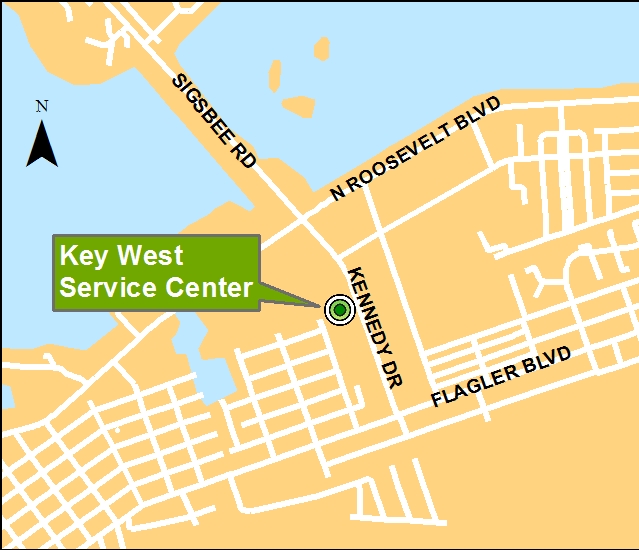 Key West office map location