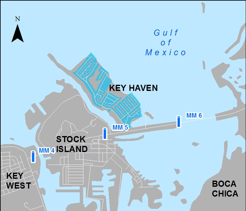 map with Key Haven wastewater district shaded